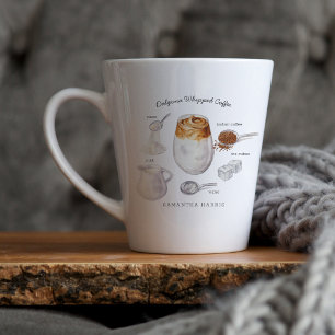 Latte Amante de Dalgona Coffee Caneca de Café com Mono