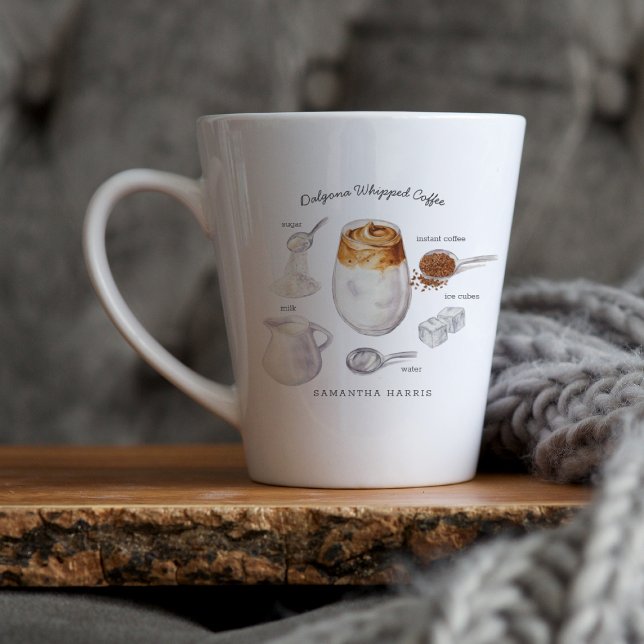 Latte Amante de Dalgona Coffee | Caneca de Café com Mono (Criador carregado)