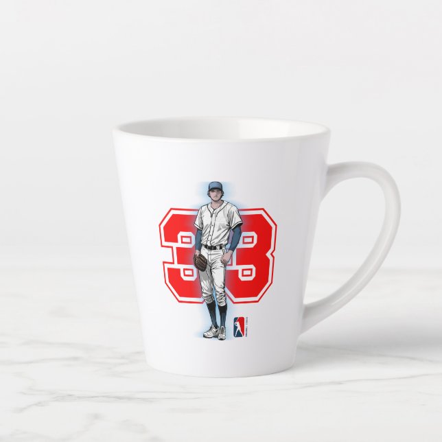 Latte Baseball Stars & Stripes | Caneca de Café com Crem (Direita)