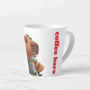 Latte Camisa havaiana legal Caneca de café Capivara Bara