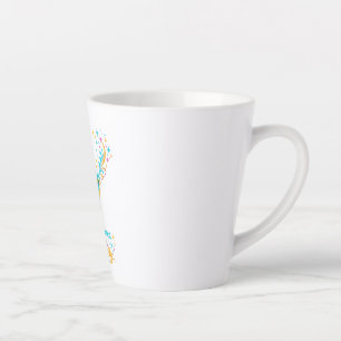 Latte Caneca de Café Abundância de Peixes Koi Coloridos