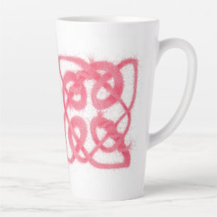 LATTE CANECA DE CAFÉ ALTA COM NÓ CELTA ROSE