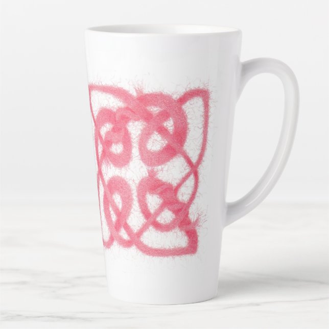 LATTE CANECA DE CAFÉ ALTA COM NÓ CELTA ROSE (Direita)
