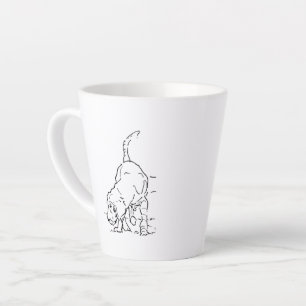 Latte Caneca de Café Amante de Cachorro, Ilustração de B