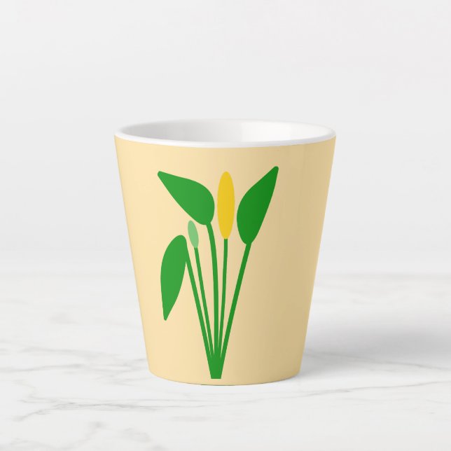 Latte Caneca de Café Araceae (Frente)
