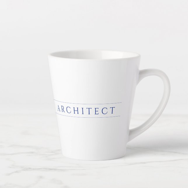 Latte Caneca de Café ARCHITECT / Azul Marinho (Direita)