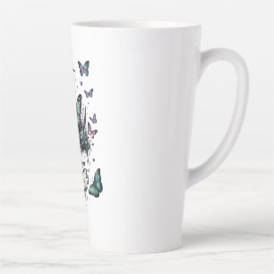 Latte Caneca de Café Borboleta   Inspiração Floral Fairy