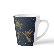 Caneca de Café Celestial Lua e Sol – Noite Mística