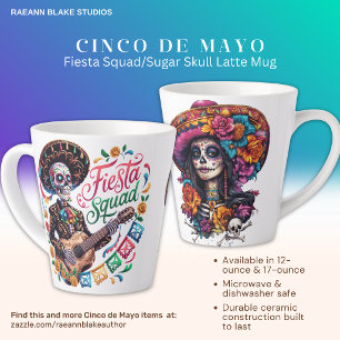 Latte Caneca de Café com Açúcar Crânio da Equipe da Fest