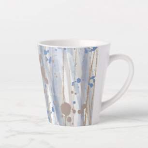 Latte Caneca de Café com Arte Abstrata Moderna Natureza 