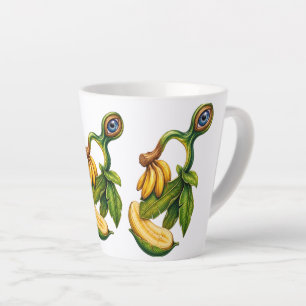 Latte Caneca de Café com Arte Abstrata Surrealista