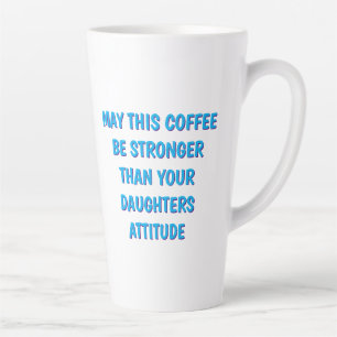 Latte Caneca de Café com Atitude de Filha Engraçada para