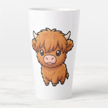 Caneca de Café com Bebê Vaca Highland Fofa