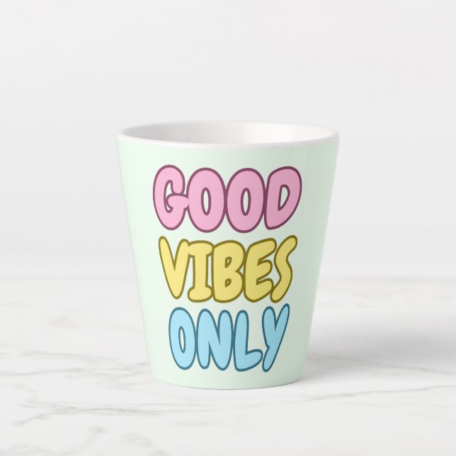 Latte Caneca de Café com Boa Vibração (Frente)