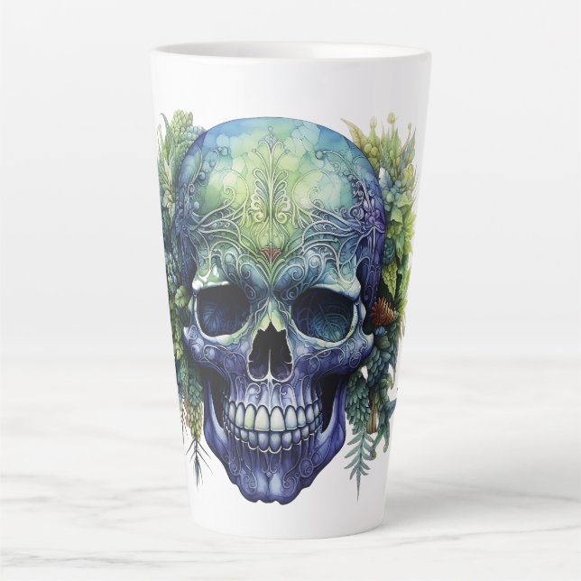 Latte Caneca de Café com Caveira Legal (Frente)