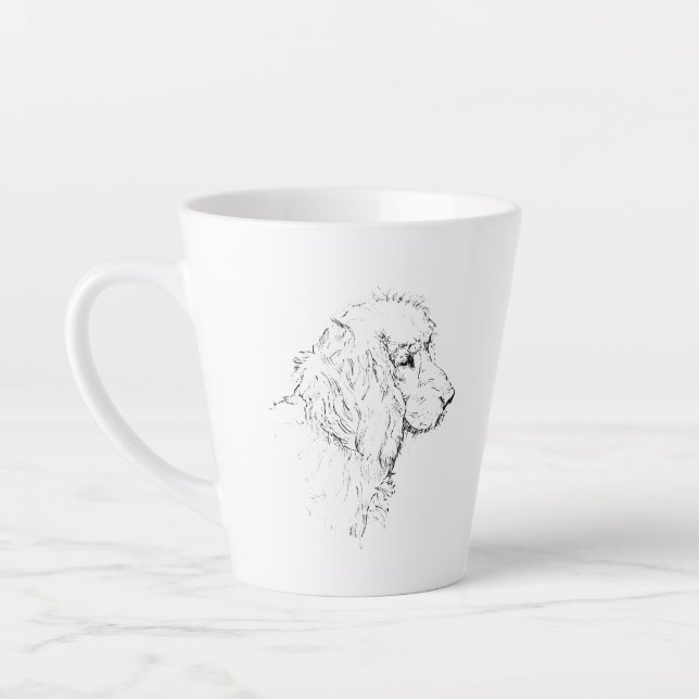 Latte Caneca de Café com Cocker Spaniel – Desenho a Linh (Esquerda)