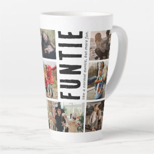Latte Caneca de Café com Colagem de Fotos da Tia Funtie