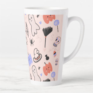 Latte Caneca de Café com Desenhos Temáticos de Halloween