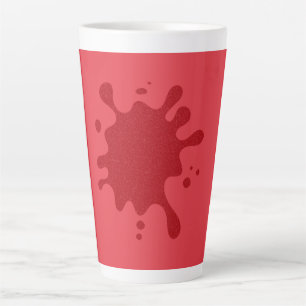 Latte Caneca de Café com Design Personalizado Vermelho T