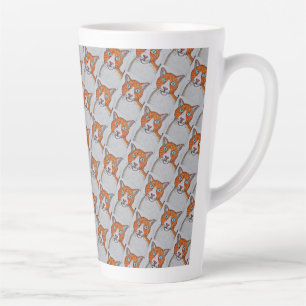 Latte Caneca de Café com Estampa de Gato