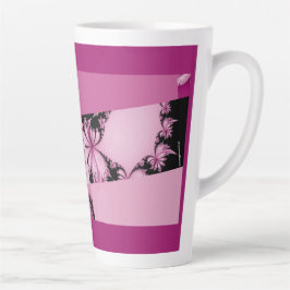 Latte Caneca de café com jardim thulian fractal
