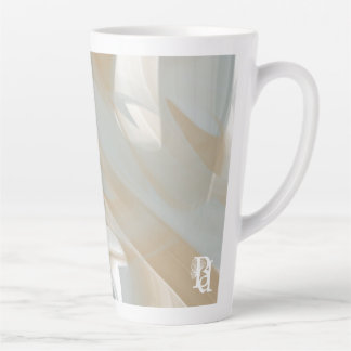 Latte Caneca de Café com Leite Abstrato Tendência de Cas