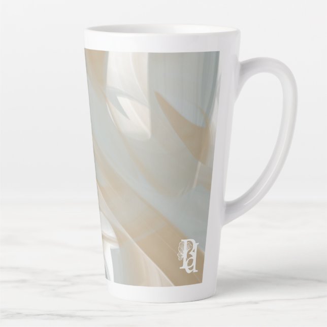 Latte Caneca de Café com Leite Abstrato Tendência de Cas (Direita)