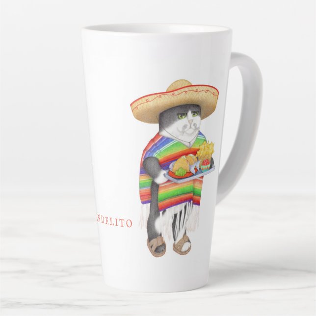 Latte Caneca de Café com Leite Alto WENDELITO (Ângulo direito)