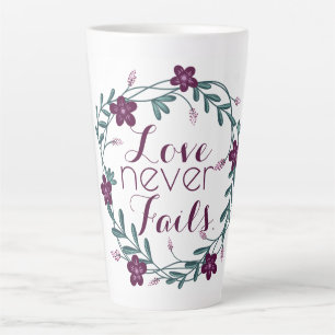 Latte Caneca de Café com Leite Amor Nunca Falha
