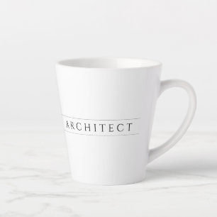 Latte Caneca de café com leite ARCHITECT / Preta