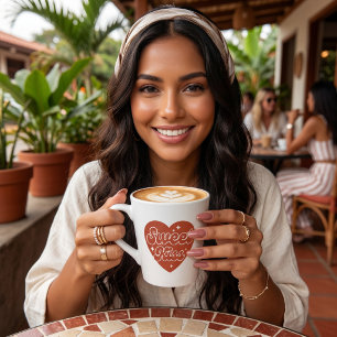 Latte Caneca de Café com Leite Beijo Doce