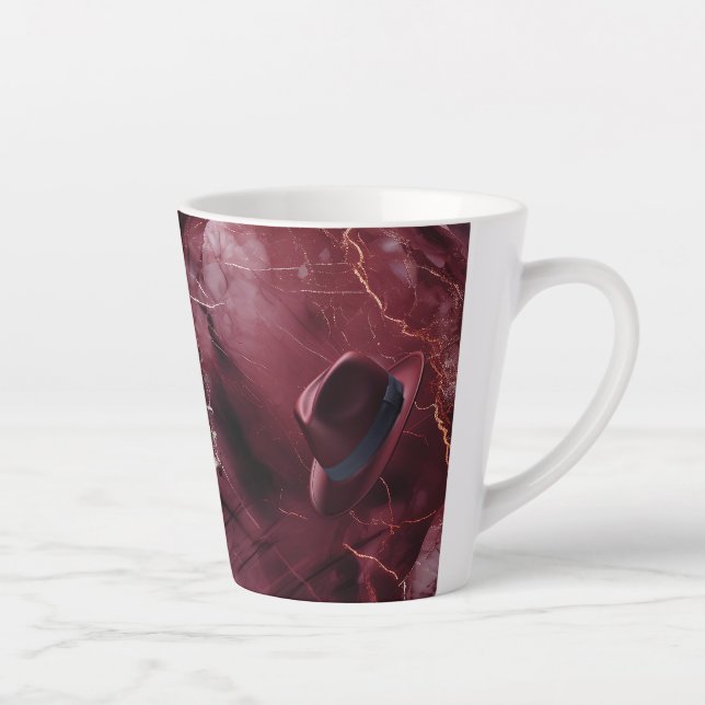 Latte Caneca de Café com Leite Cerâmica Fedora Berinjela (Direita)