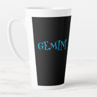 Caneca de café com leite com signo de gêmeos