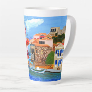 Latte Caneca de Café com Leite da Bela Costa Grega