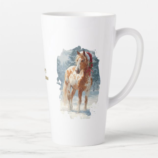 Latte Caneca de Café com Leite de Natal Equestre (Direita)
