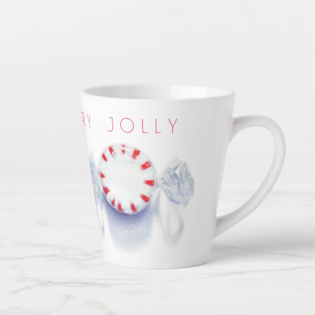 LATTE CANECA DE CAFÉ COM LEITE "HAPPY MERRY JOLLY" COM B (Direita)