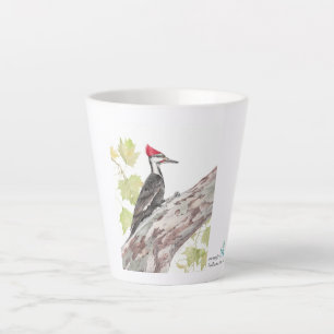 Latte Caneca de Café com Leite - Pica-Pau-de-Topo-Vermel