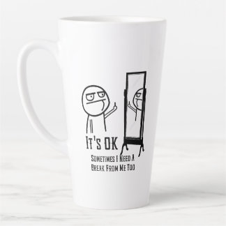 Latte Caneca de Café com Leite Precisa de uma Pausa