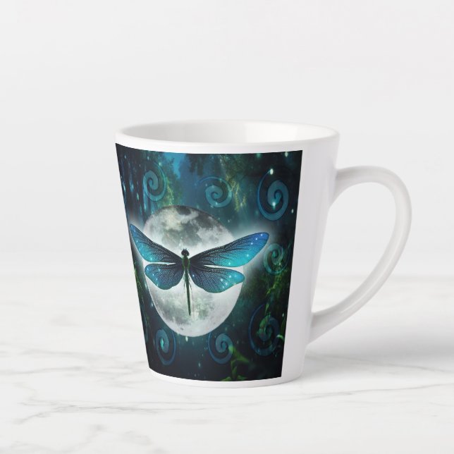 Latte Caneca de Café com Leite Sonhos de Libélula (Direita)
