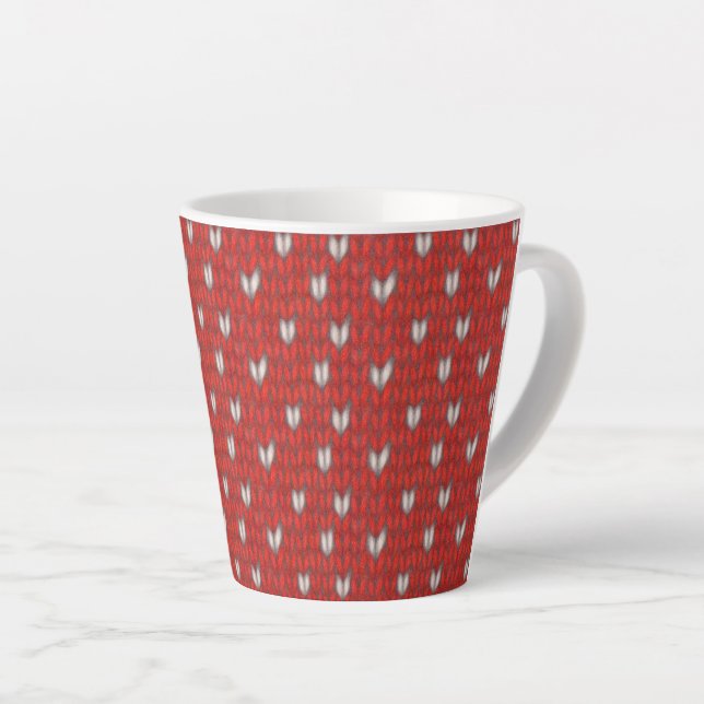 Latte Caneca de Café com LEITRA TECIDA (Ângulo direito)