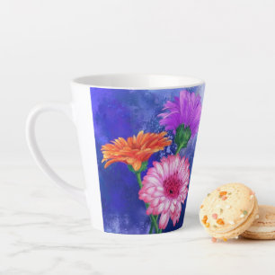 Latte Caneca de Café com Margaridas Gerbera