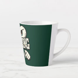 Latte Caneca de Café com Olhos Retrô Engraçados "ESTOU D