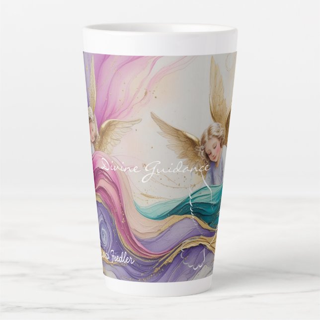 Latte Caneca de Café com Orientação Divina (Frente)
