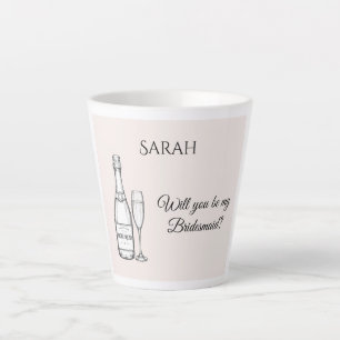 Latte Caneca de Café com Proposta de Dama de Honra Cha