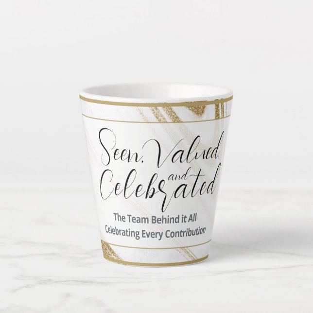 Latte Caneca de Café com Reconhecimento | Presente Elega (Frente)