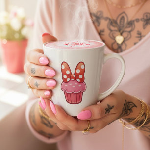 Latte Caneca de Café com Sabor a Cupcake