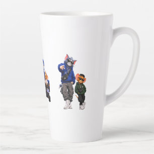 Latte Caneca de Café com Silhueta de Cavalo Preto Majest