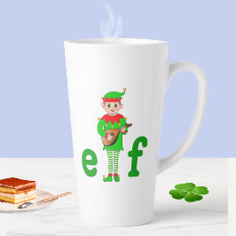 Latte Caneca de Café com Tema de Elfo Musical