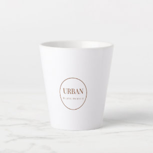 Latte Caneca de Café com Tipografia Urbana Minimalista M