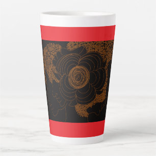 Latte Caneca de Café das Mulheres da Flor de Ouro